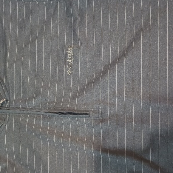 Columbia PFG Men's Heather Blue White Striped 1/4 Zip Long Sleeve Pullover M - Picture 2 of 9